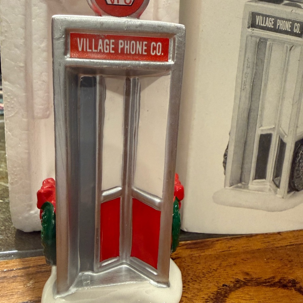 The Original Snow Village Department 56 Village Phone Booth BRAND NEW BOXED